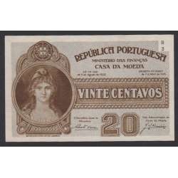 CÉDULA OFICIAL CASA DA MOEDA - 20 CENTAVOS 1917 ( NÃO CIRCULADA )