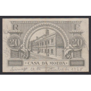 CÉDULA OFICIAL CASA DA MOEDA - 20 CENTAVOS 1917 ( POUCO CIRCULADA )
