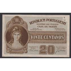 CÉDULA OFICIAL CASA DA MOEDA - 20 CENTAVOS 1917 ( POUCO CIRCULADA )