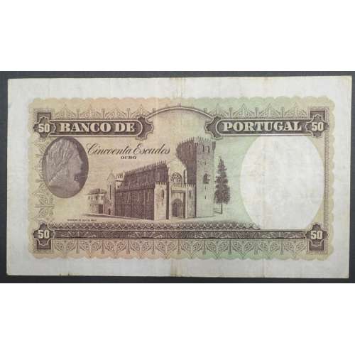 NOTA DE 50 ESCUDOS 1941 ( CIRCULADA ) "50$00 1941 Ch.6A RAMALHO ORTIGÃO - BANCO DE PORTUGAL (25/11/1941)