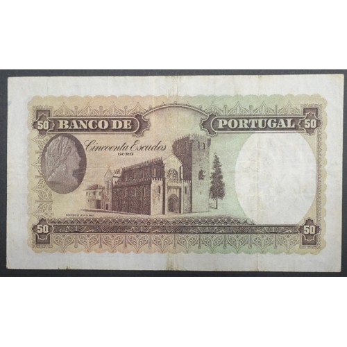 NOTA DE 50 ESCUDOS 1941 ( CIRCULADA ) "50$00 1941 Ch.6A RAMALHO ORTIGÃO - BANCO DE PORTUGAL (25/11/1941)