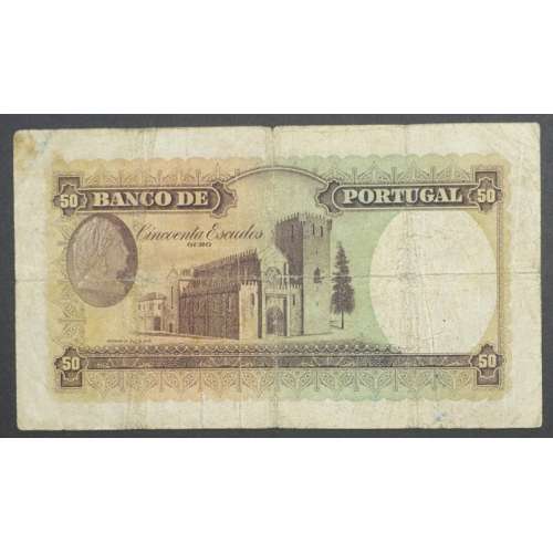 NOTA DE 50 ESCUDOS 1949 ( CIRCULADA ) "50$00 1949 Ch.6A RAMALHO ORTIGÃO - BANCO DE PORTUGAL (28/06/1949)