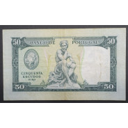 NOTA DE 50 ESCUDOS 1953 ( CIRCULADA ) "50$00 1953 Ch.7 FONTES PEREIRA DE MELLO - BANCO DE PORTUGAL (28/04/1953)