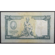NOTA DE 50 ESCUDOS 1953 ( CIRCULADA ) "50$00 1953 Ch.7 FONTES PEREIRA DE MELLO - BANCO DE PORTUGAL (28/04/1953)