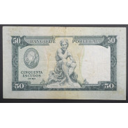 NOTA DE 50 ESCUDOS 1953 ( CIRCULADA ) "50$00 1953 Ch.7 FONTES PEREIRA DE MELLO - BANCO DE PORTUGAL (28/04/1953)