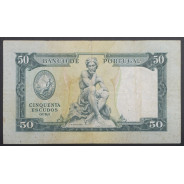 NOTA DE 50 ESCUDOS 1953 ( CIRCULADA ) "50$00 1953 Ch.7 FONTES PEREIRA DE MELLO - BANCO DE PORTUGAL (28/04/1953)