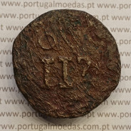 MOEDA DE 15 RÉIS COBRE " JELALLA" 1725 - MOÇAMBIQUE - D. JOÃO V (1706-1750) 1ª EMISSÃO COLONIAL DE MOÇAMBIQUE