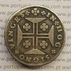 MOEDA DE 12 VINTÉNS (240 RÉIS) 1748 (MBC) COROA COM ARCOS SIMPLES - D. JOÃO V