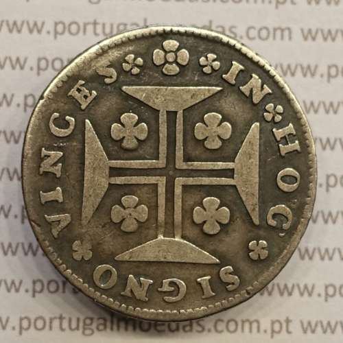 MOEDA DE 12 VINTÉNS (240 RÉIS) 1748 (MBC) COROA COM ARCOS SIMPLES - D. JOÃO V