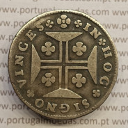 MOEDA DE 12 VINTÉNS (240 RÉIS) 1748 (MBC) COROA COM ARCOS SIMPLES - D. JOÃO V