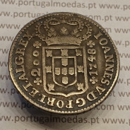 MOEDA DE 12 VINTÉNS (240 RÉIS) 1748 (MBC) COROA COM ARCOS SIMPLES - D. JOÃO V