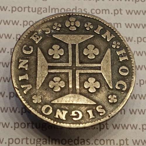 MOEDA DE 12 VINTÉNS (240 RÉIS) 1748 (MBC) COROA COM ARCOS SIMPLES - D. JOÃO V