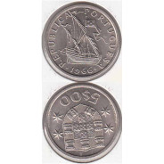 Portugal, coin of 5 Escudos 1966, 5$00 Escudos 1966 Copper-Nickel Portuguese Republic, (BU/UNC), World Coins Portugal KM 591