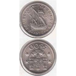 Portugal, coin of 5 Escudos 1972, 5$00 Escudos 1972 Copper-Nickel Portuguese Republic, World Coins Portugal KM 591