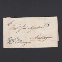 Pré-Filatélica circulada do Porto para Vale de Remigio datada 04-12-1840
