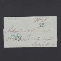 Pré-Filatélica circulada do Porto para Vale de Remigio datada 25-06-1850