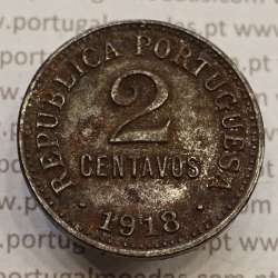 MOEDA DE DOIS CENTAVOS (2 CENTAVOS) FERRO 1918 BELA