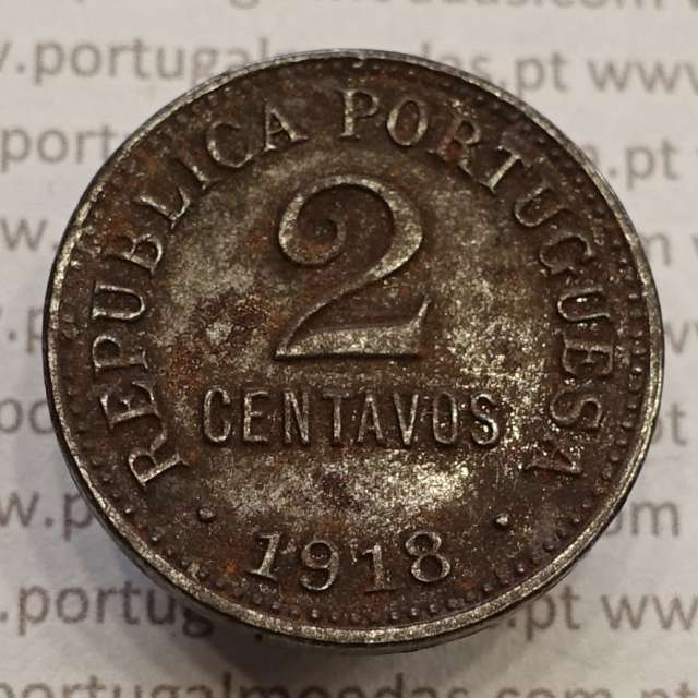 MOEDA DE DOIS CENTAVOS (2 CENTAVOS) FERRO 1918 BELA