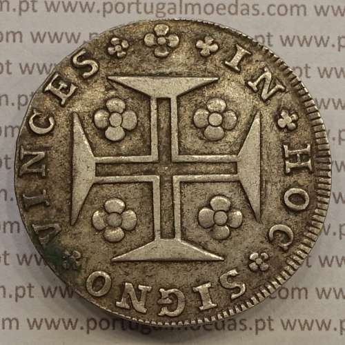 CRUZADO NOVO PRATA (480 RÉIS) 1809 COROA MÉDIA COM DIADEMA LOZANGO 1 PONTO