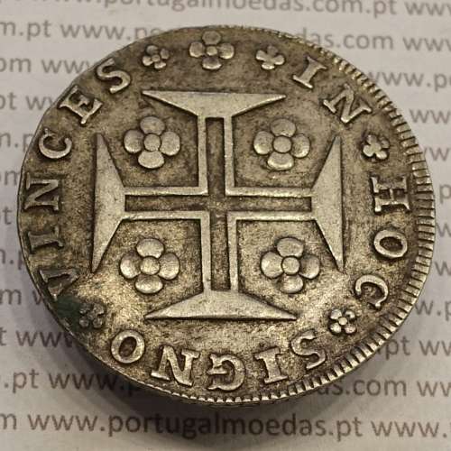 CRUZADO NOVO PRATA (480 RÉIS) 1809 COROA MÉDIA COM DIADEMA LOZANGO 1 PONTO