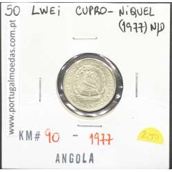 MOEDA DE 50 LWEI CUPRO-NÍQUEL NÃO DATADA (1977) REPÚBLICA POPULAR DE ANGOLA - KRAUSE WORLD COINS ANGOLA KM90 MOEDA DE 50 LWEI CUPRO-NÍQUEL NÃO DATADA (1977) REPÚBLICA POPULAR DE ANGOLA - KRAUSE WORLD COINS ANGOLA KM90