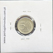 MOEDA DE 50 LWEI CUPRO-NÍQUEL NÃO DATADA (1977) REPÚBLICA POPULAR DE ANGOLA - KRAUSE WORLD COINS ANGOLA KM90