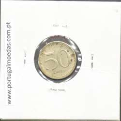 MOEDA DE 50 LWEI CUPRO-NÍQUEL NÃO DATADA (1977) REPÚBLICA POPULAR DE ANGOLA - KRAUSE WORLD COINS ANGOLA KM90