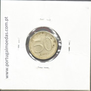 MOEDA DE 50 LWEI CUPRO-NÍQUEL NÃO DATADA (1977) REPÚBLICA POPULAR DE ANGOLA - KRAUSE WORLD COINS ANGOLA KM90