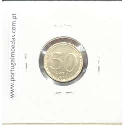 MOEDA DE 50 LWEI CUPRO-NÍQUEL 1979 REPÚBLICA POPULAR DE ANGOLA - KRAUSE WORLD COINS ANGOLA KM90.1