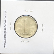 MOEDA DE 1 KWANZA CUPRO-NÍQUEL NÃO DATADA (1977) REPÚBLICA POPULAR DE ANGOLA - KRAUSE WORLD COINS ANGOLA KM83