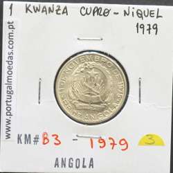 MOEDA DE 1 KWANZA CUPRO-NÍQUEL 1979 REPÚBLICA POPULAR DE ANGOLA - KRAUSE WORLD COINS ANGOLA KM83