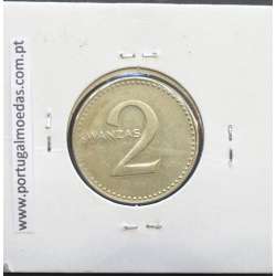 MOEDA DE 2 KWANZAS CUPRO-NÍQUEL NÃO DATADA (1977) REPÚBLICA POPULAR DE ANGOLA - KRAUSE WORLD COINS ANGOLA KM84