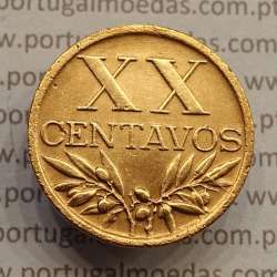 MOEDA DE VINTE CENTAVOS (XX CENTAVOS) BRONZE 1944 BELA- MOEDA DE VINTE CENTAVOS (XX CENTAVOS) BRONZE 1944 BELA-