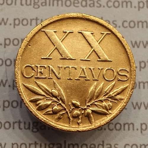 MOEDA DE VINTE CENTAVOS (XX CENTAVOS) BRONZE 1944 BELA-