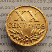 MOEDA DE VINTE CENTAVOS (XX CENTAVOS) BRONZE 1944 BELA-