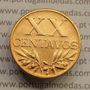 MOEDA DE VINTE CENTAVOS (XX CENTAVOS) BRONZE 1953 MBC+/BELA