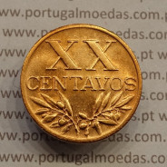 MOEDA DE VINTE CENTAVOS (XX CENTAVOS) BRONZE 1956 BELA