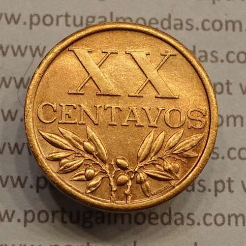MOEDA DE VINTE CENTAVOS (XX CENTAVOS) BRONZE 1962 BELA/SOBERBA