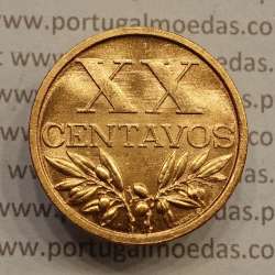 MOEDA DE VINTE CENTAVOS (XX CENTAVOS) BRONZE 1963 SOBERBA