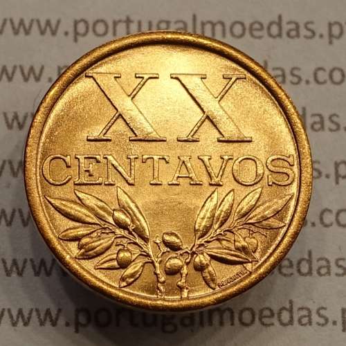 MOEDA DE VINTE CENTAVOS (XX CENTAVOS) BRONZE 1964 SOBERBA
