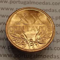 MOEDA DE VINTE CENTAVOS (XX CENTAVOS) BRONZE 1967 SOBERBA