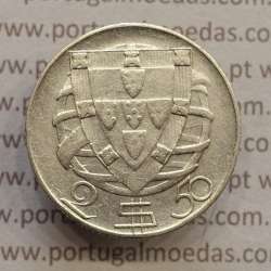 Silver coin of 2-1/2 Escudos 1932, 2$50 Escudos 1932 silver Portuguese Republic, (F+), World Coins Portugal KM 580