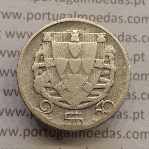 Silver coin of 2-1/2 Escudos 1932, 2$50 Escudos 1932 silver Portuguese Republic, (F), World Coins Portugal KM 580