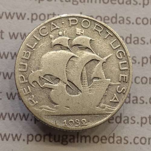 2$50 Escudos 1932 prata, 2 escudos e 50 centavos 1932 em prata da Republica Portuguesa, (BC), World Coins Portugal KM 580