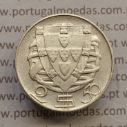 2$50 Escudos 1933 prata, 2 escudos e 50 centavos 1933 em prata da Republica Portuguesa, (MBC-), World Coins Portugal KM 580