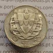 2$50 Escudos 1933 prata, 2 escudos e 50 centavos 1933 em prata da Republica Portuguesa, (BC), World Coins Portugal KM 580