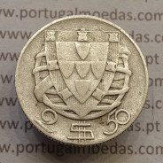 MOEDA 2$50 ESCUDOS (DOIS ESCUDOS E CINQUENTA CENTAVOS) PRATA 1933 (BC) -  REPÚBLICA PORTUGUESA
