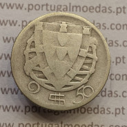 MOEDA 2$50 ESCUDOS (DOIS ESCUDOS E CINQUENTA CENTAVOS) PRATA 1933 (REGULAR) -  REPÚBLICA PORTUGUESA