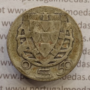 MOEDA 2$50 ESCUDOS (DOIS ESCUDOS E CINQUENTA CENTAVOS) PRATA 1937 (BC- / REG) -  REPÚBLICA PORTUGUESA