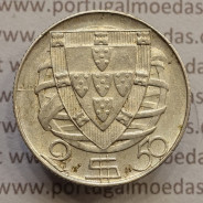 MOEDA 2$50 ESCUDOS (DOIS ESCUDOS E CINQUENTA CENTAVOS) PRATA 1940 (MBC+ / BELA) -  REPÚBLICA PORTUGUESA